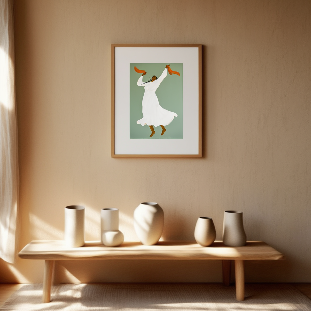 Jumping for Joy – Minimalist Art Print for Contemporary Interiors