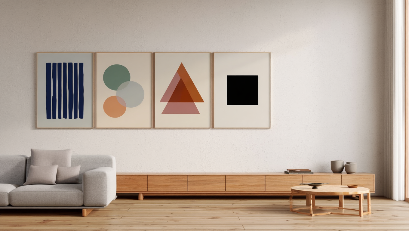 Retro Scandinavian Collection - `Set of 4 Prints