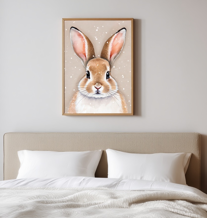 Winter Bunny Snow – Art Print