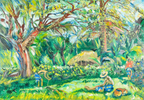Te Raau Rahi (The Big Tree) – Paul Gauguin Poster | Post-Impressionist & Symbolist Tahitian Landscape Art Print - Hakyarts