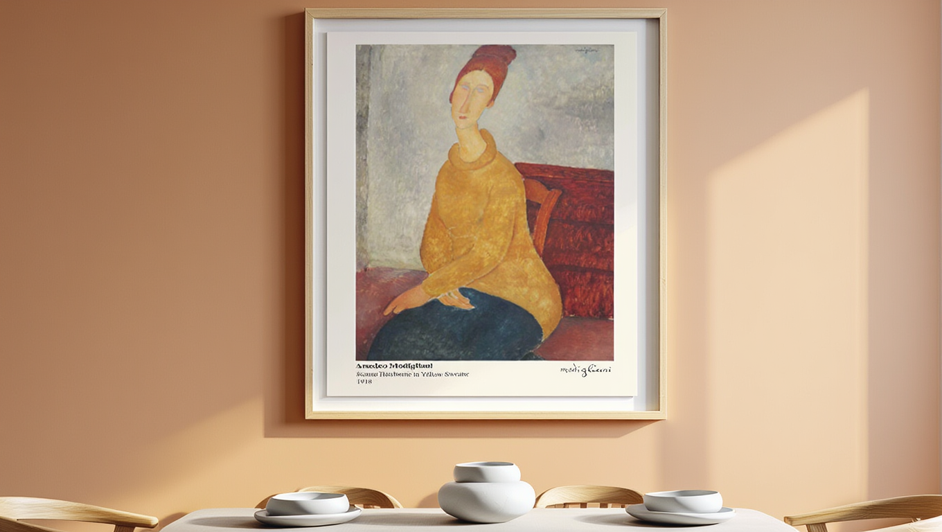 Amedeo Modigliani - Jeanne Hébuterne in Yellow Sweater Poster
