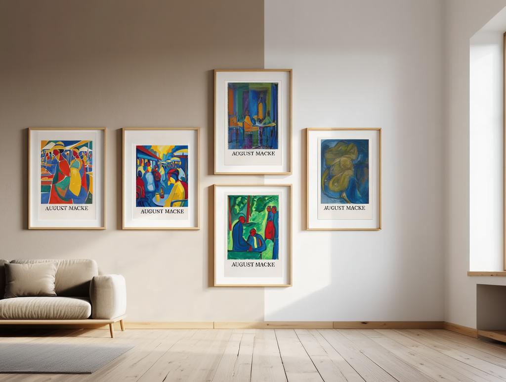 Modern August Macke Art Prints – 5 Vibrant Prints