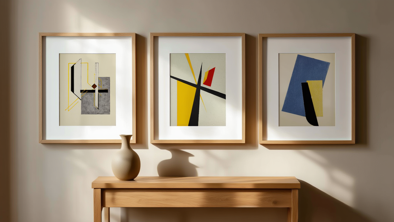 El Lissitzky – 3 Geometric Modernist Prints | Abstract Art Collection