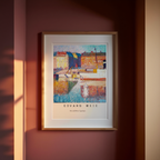 Edvard Weie – View of Nyhavn Poster | Danish Expressionist Harbor Art Print withdrawal - Hakyarts
