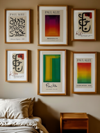 Paul Klee Modern Abstract Wall Art – Minimalist Colorful Canvas Prints, Mix & Match 9 Designs, Home & Bedroom Decor - Hakyarts