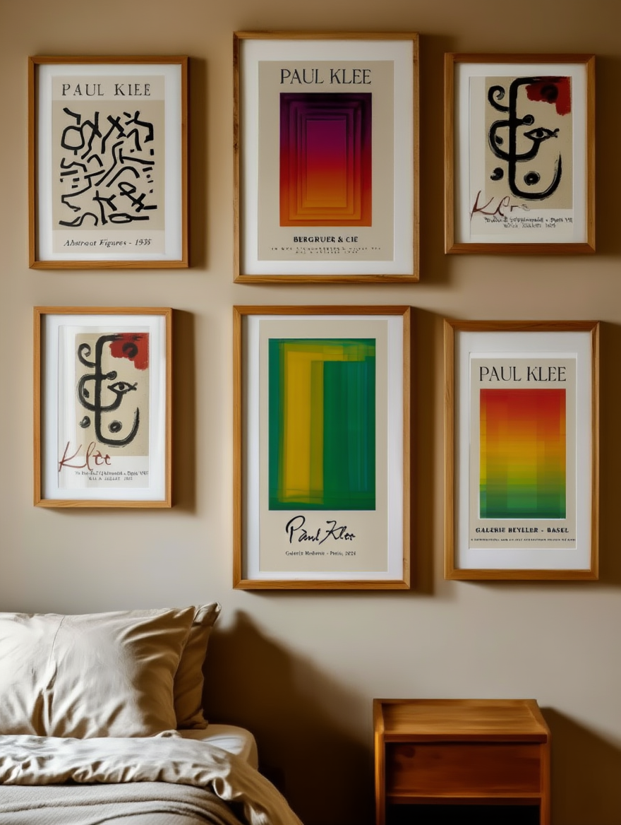 Paul Klee Abstract Art Prints – Colorful Minimalist Posters, 9 Mix & Match Designs for Home & Living Room - Hakyarts