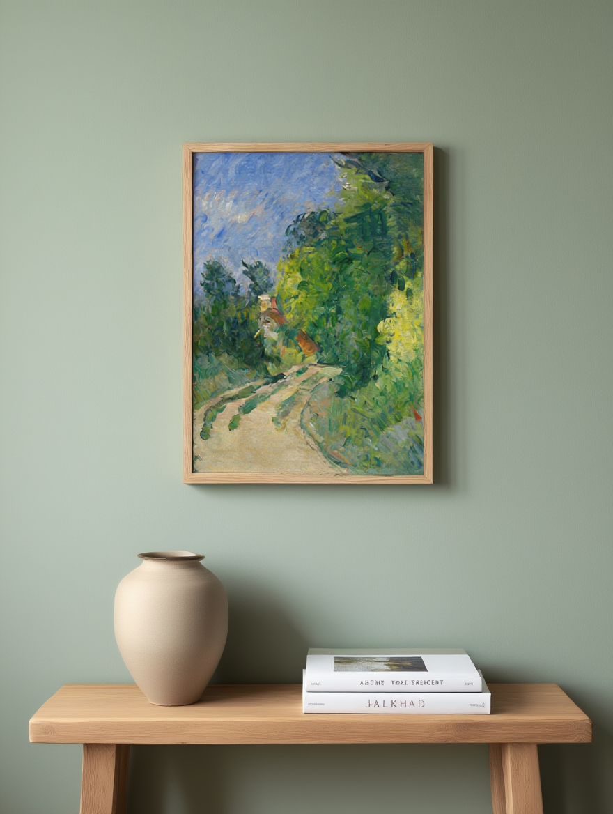 Paul Cézanne- La Route tournante en sous-bois