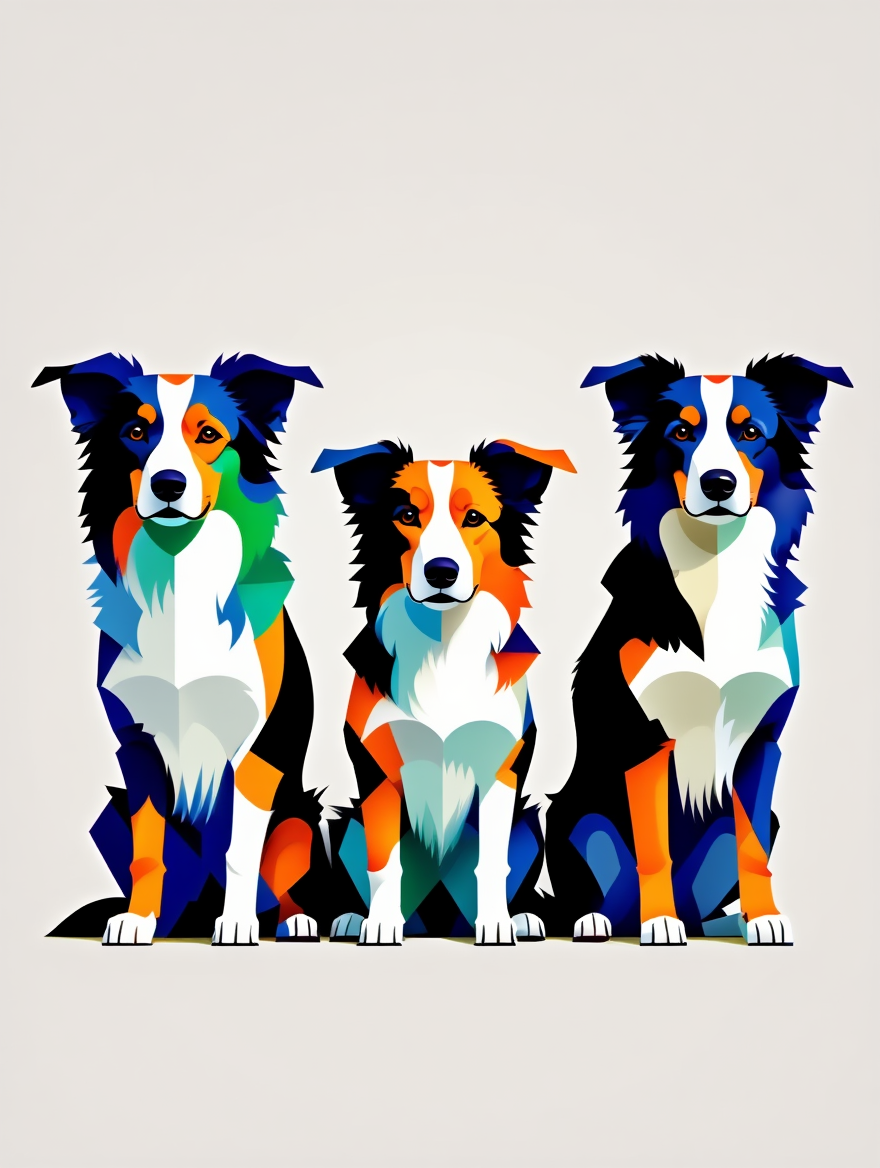 Border Collie Poster – Modern Dog Pop Art Print