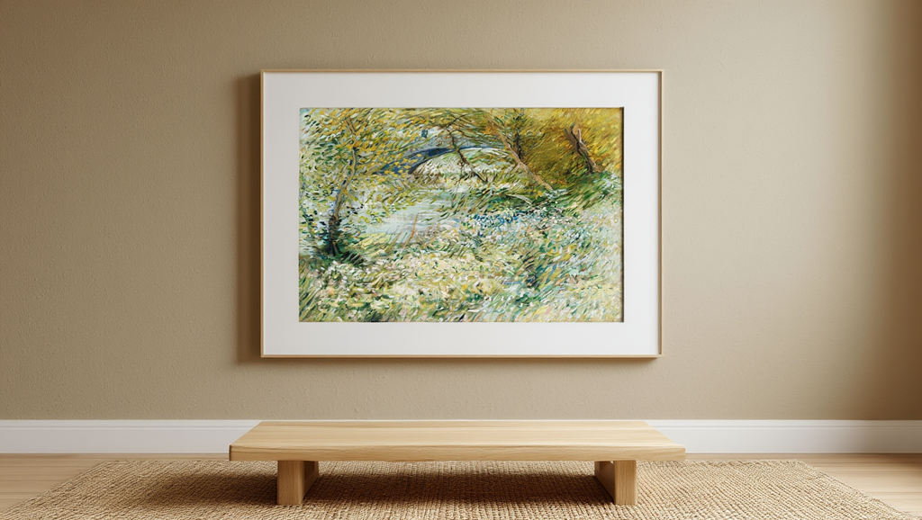 Vincent Van Gogh - River Bank in Springtime Poster