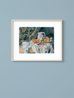 Still Life with a Curtain – Paul Cézanne Poster | Post-Impressionist Still Life Art Print