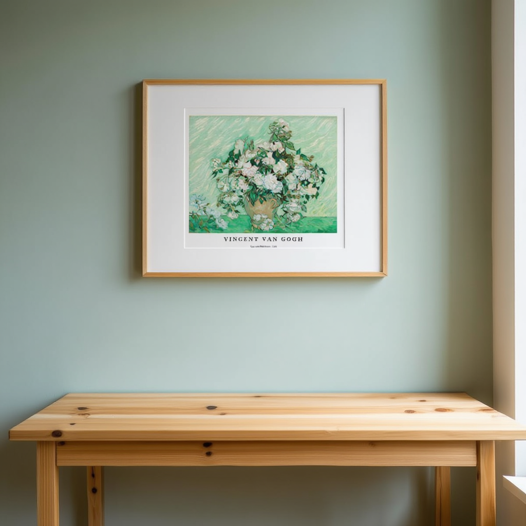 Vincent Van Gogh – Vase med lyserøde roser – Ikonisk postimpressionistisk kunsttryk