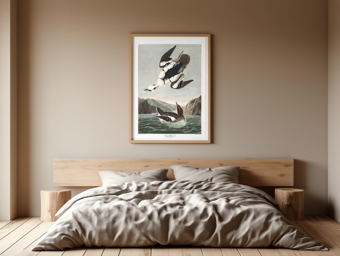John James Audubon - Smew or White Nun Poster