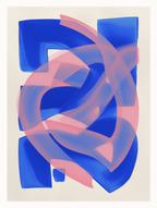 Cerulean Lines – Abstrakte Blå Striber Plakat