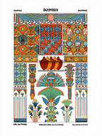 Auguste Racinet – Égyptien Print – XVI Century Vintage Historical Art Poster