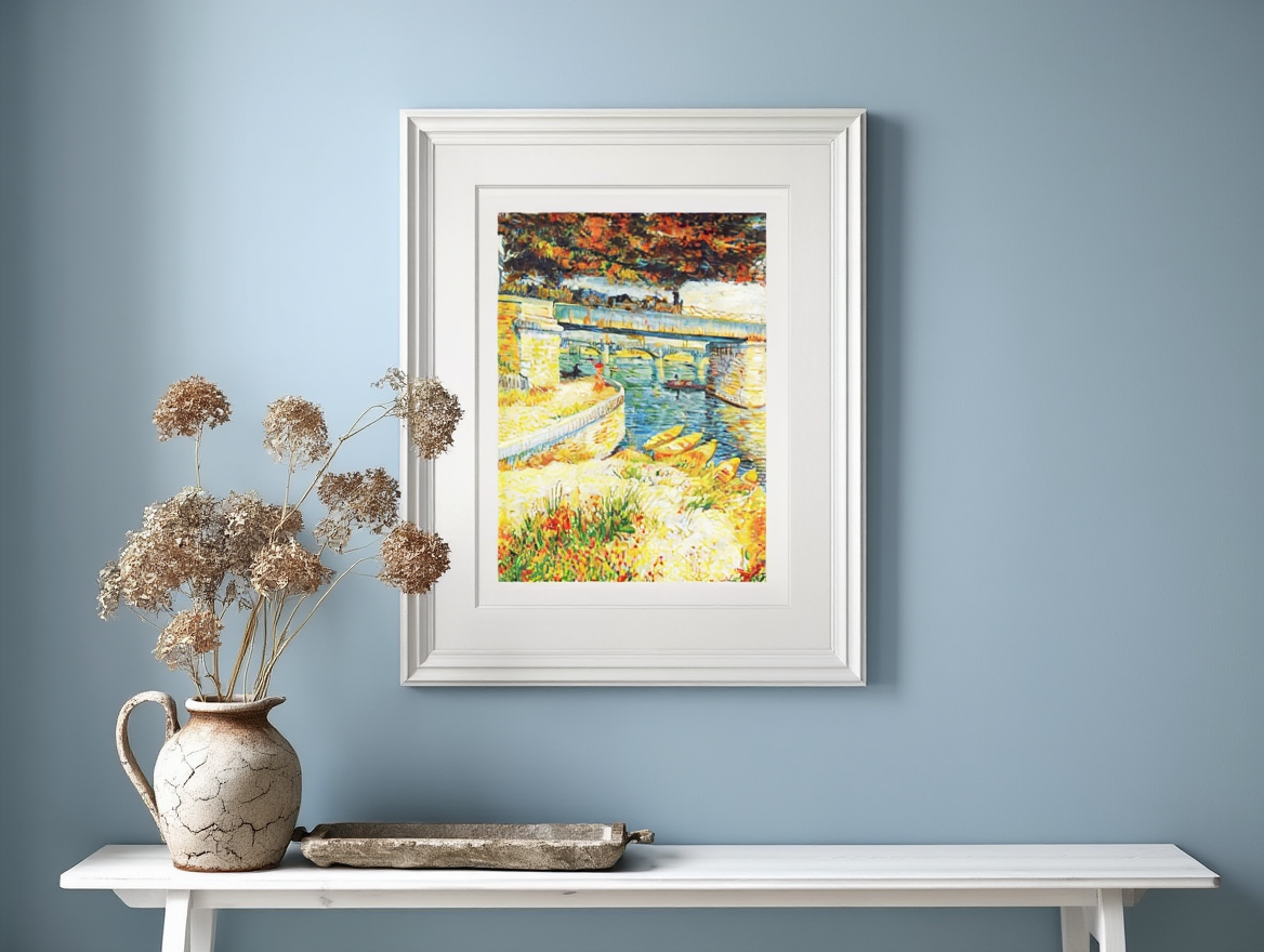 Vincent Van Gogh – Bridges Across the Seine at Asnières | Iconic Post-Impressionist Landscape Art Print