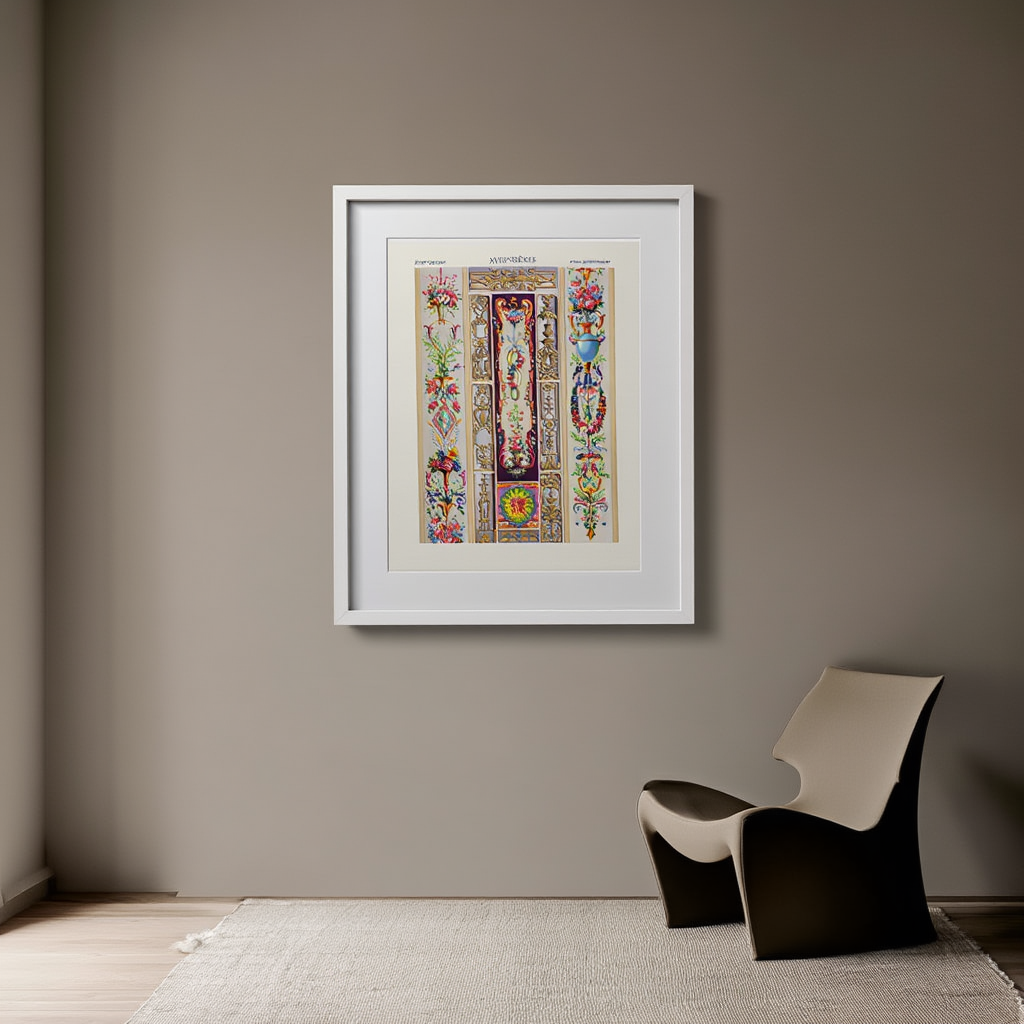 Auguste Racinet – XVI Century Print – Vintage Historical Art Poster