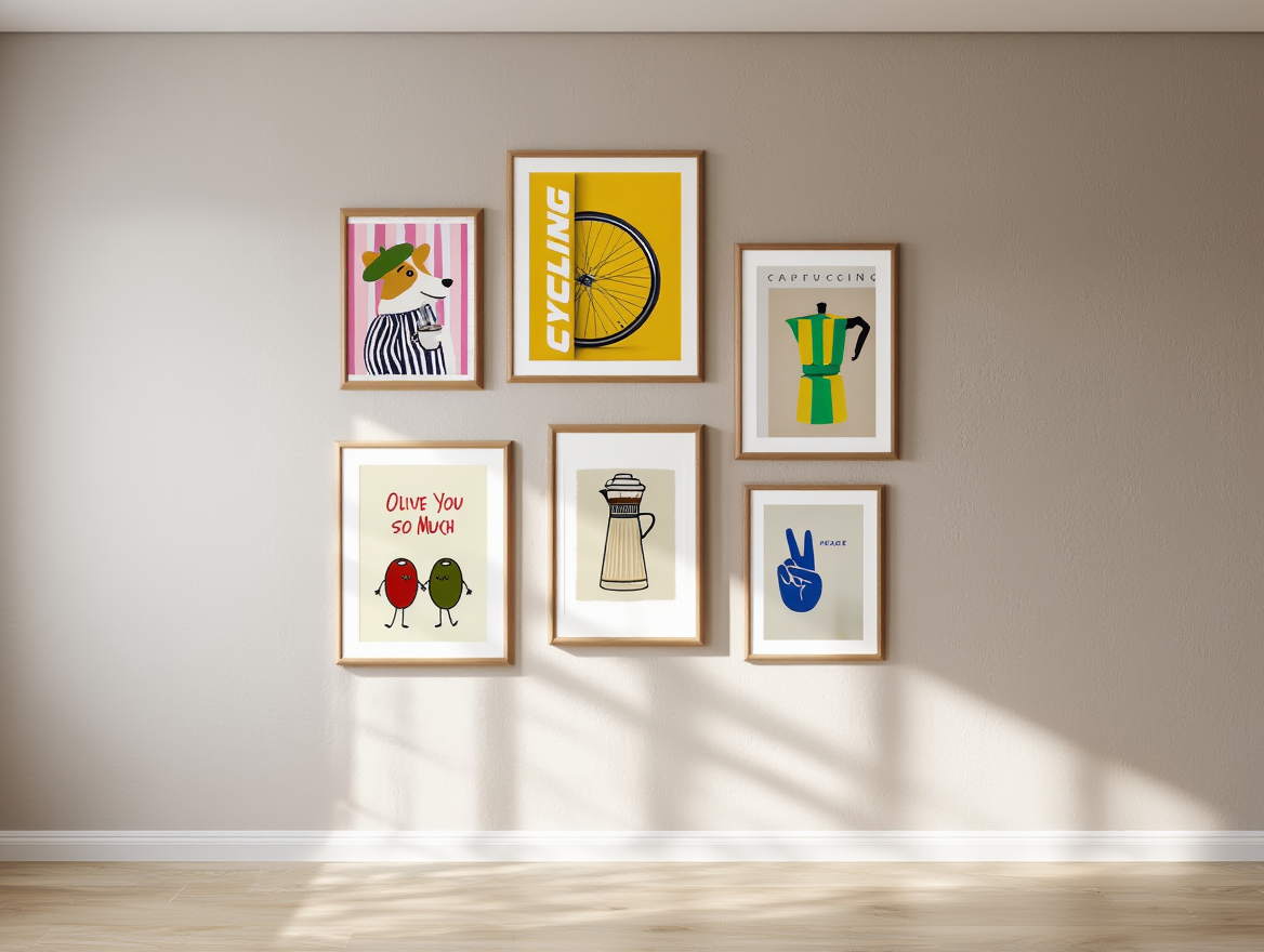 Abstract, Funny & Colorful – 6 Mix & Match Art Prints