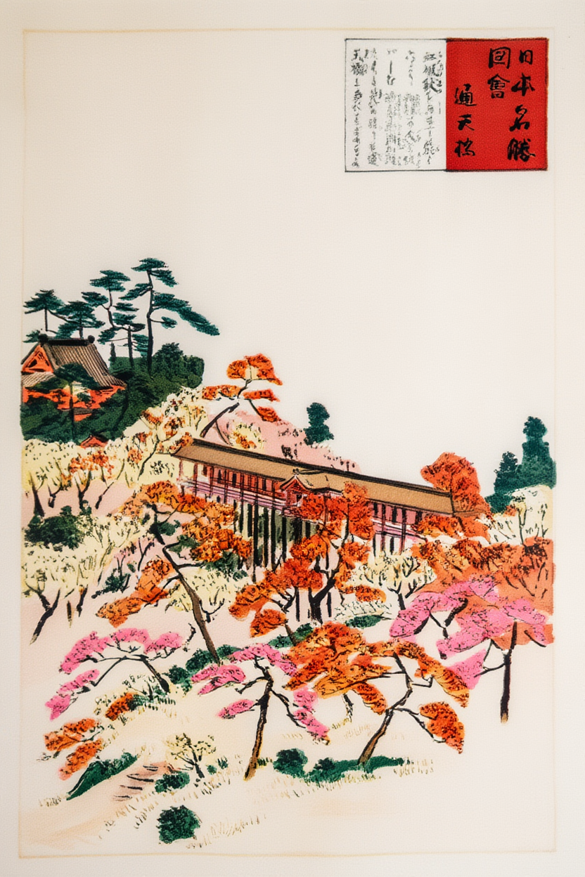 The Bridge Tsūtenkyō by Kobayashi Kiyochika – Japanese Ukiyo-e Art Print