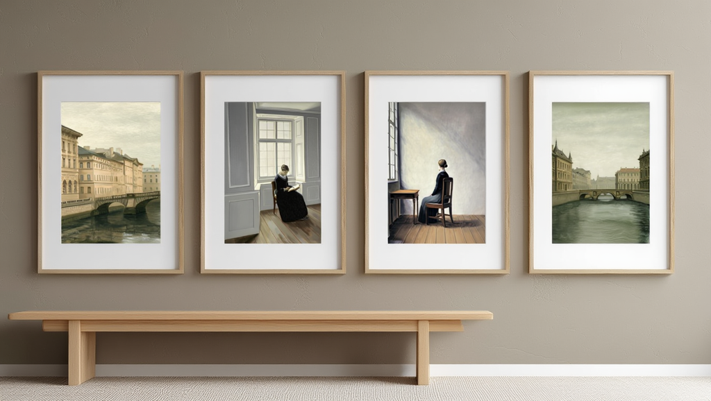 Hammershøi Nordic Interiors – 4 Prints Mix & Match