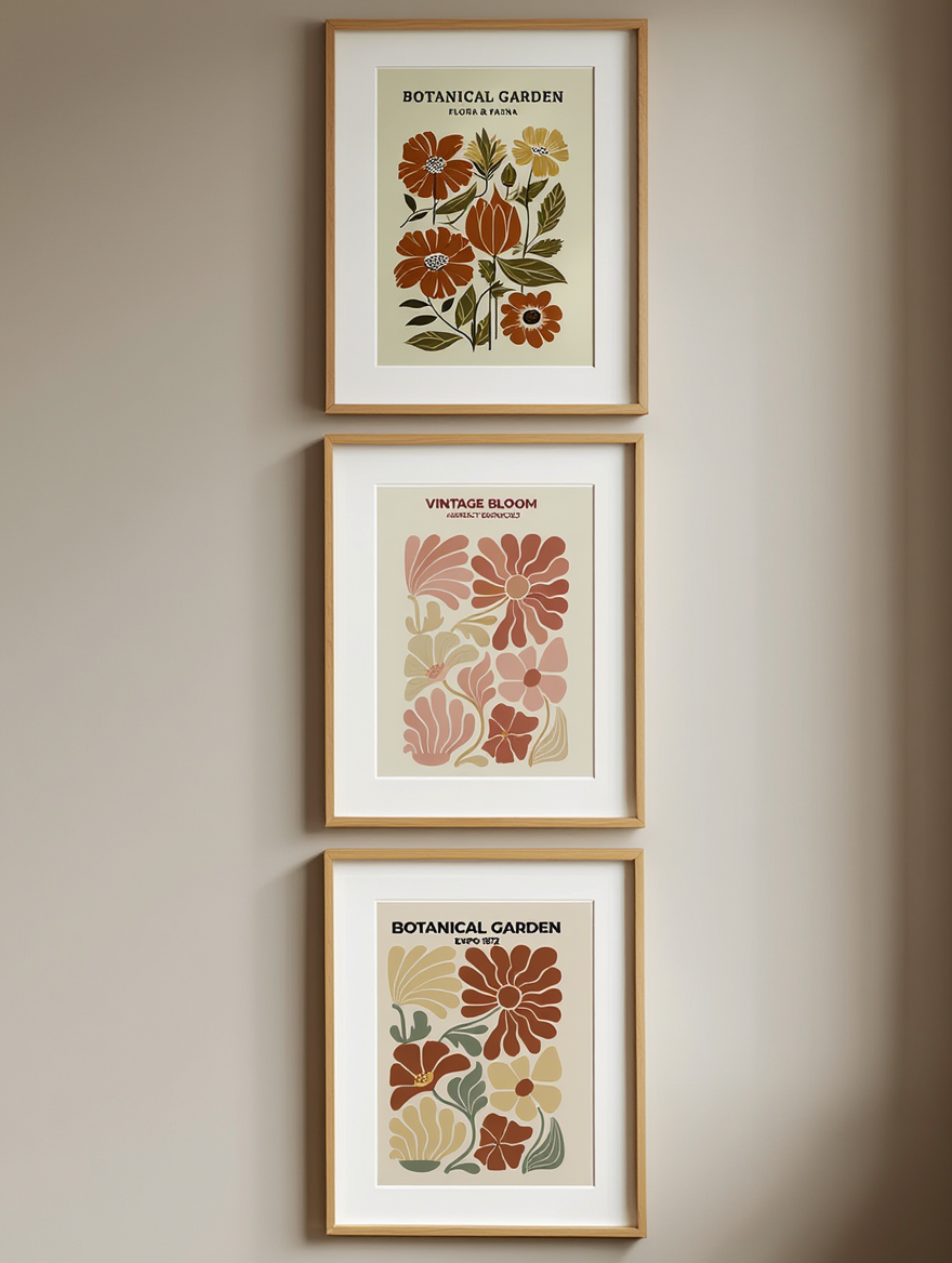 Vintage Botanical – Set of 3 Prints