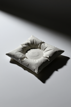 Minimalist Pillow Shaped Candle Tray – White Cream  Home Decor