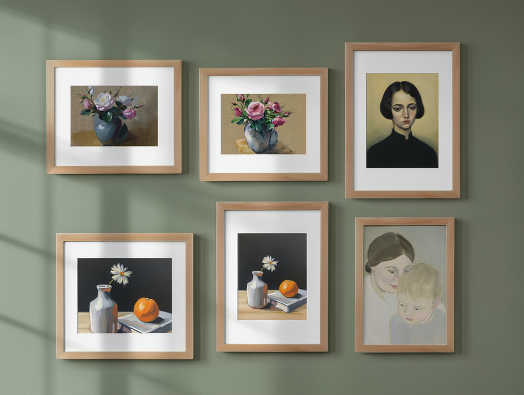 Helene Schjerfbeck – Timeless Faces & Floral 5 Prints Mix & Match