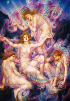 Daughters of the Mist by Evelyn De Morgan, 1910 – Pre-Raphaelite Symbolist Painting