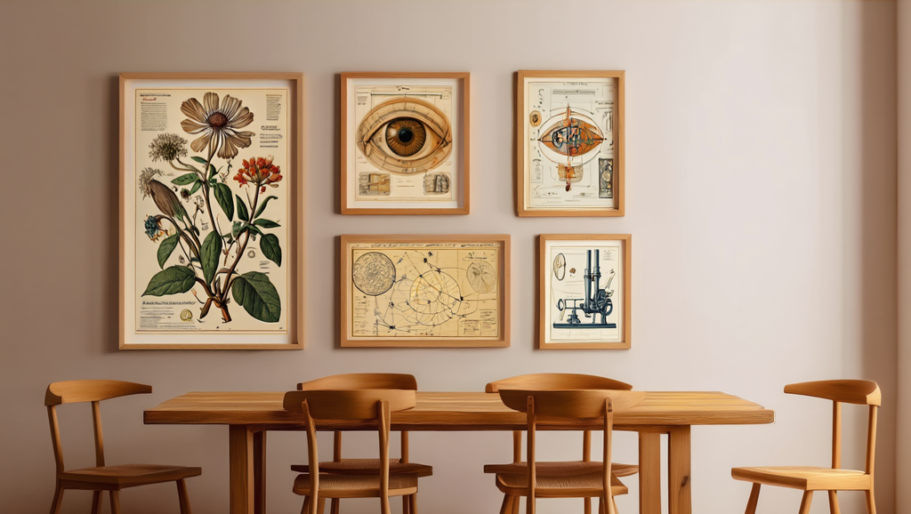 Curiosity & Discovery – Vintage Science Office Set of 5 Prints