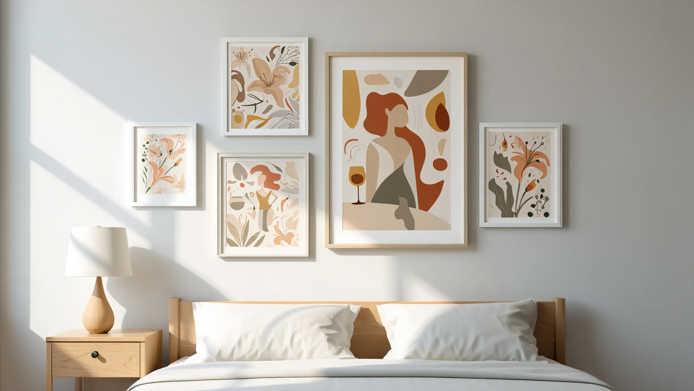 Boho Vibes – Set of 5 Abstract Art Prints