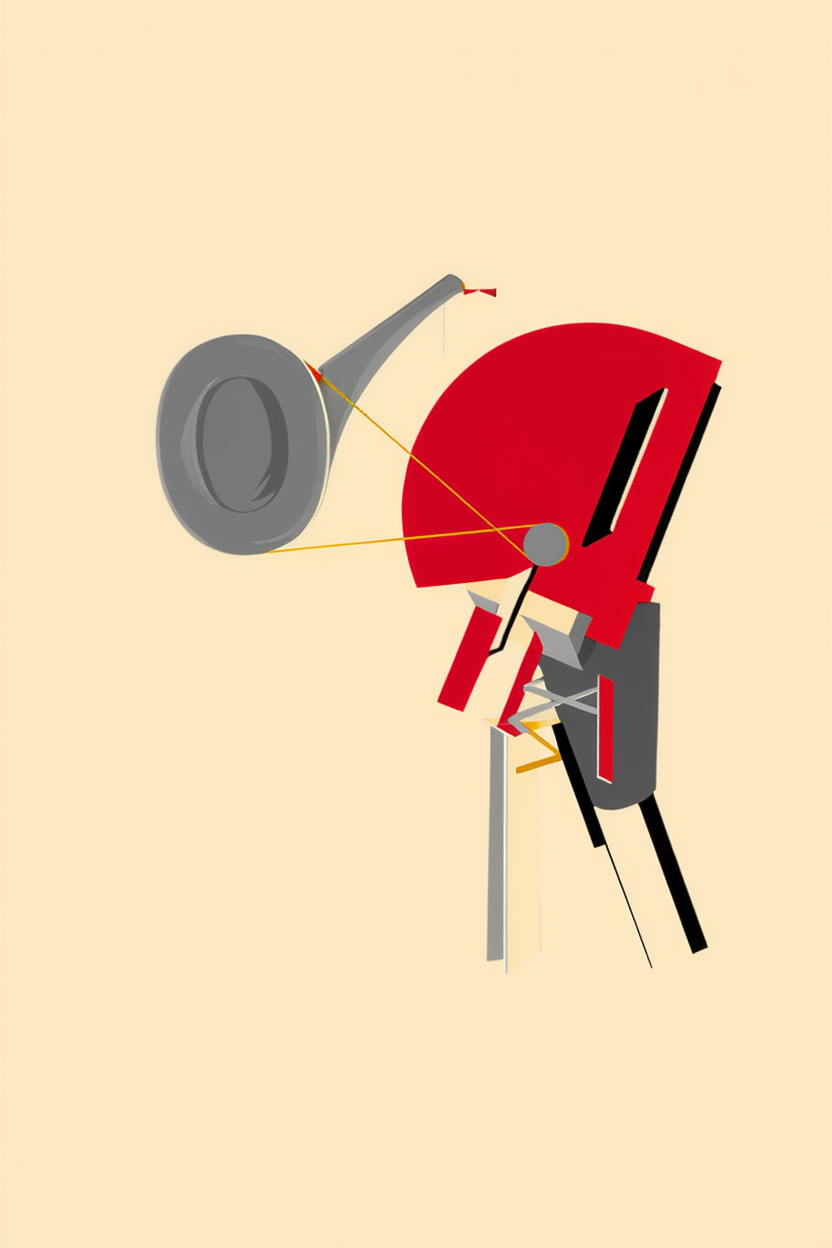 Announcer (Ansager) (1923) by El Lissitzky – Constructivist Modern Art Print