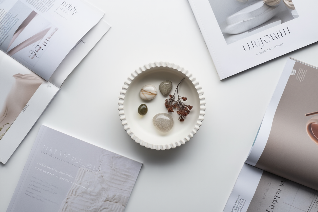 Minimalist Short Striped  Storage Box – White Cream  Home Decor