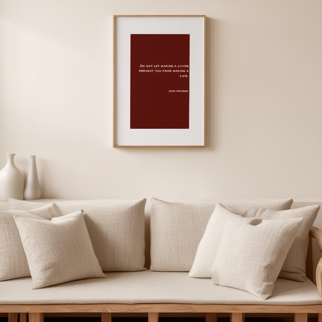 Do Not Let Making A Living Prevent You From Making A Life Poster