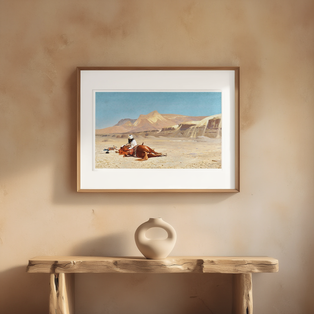 Jean-Léon Gérôme - Rider and His Steed In The Desert