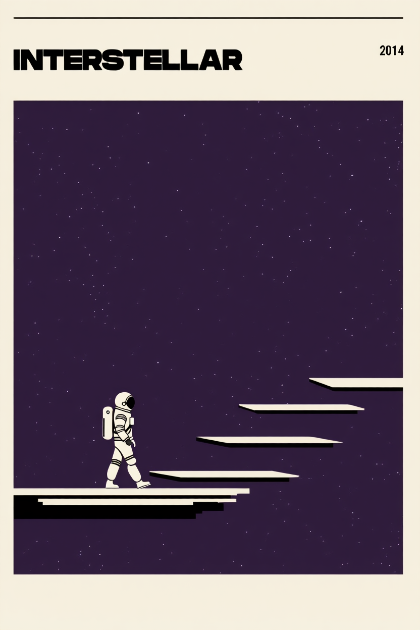 Interstellar Poster – Sci-Fi Movie Wall Art Print