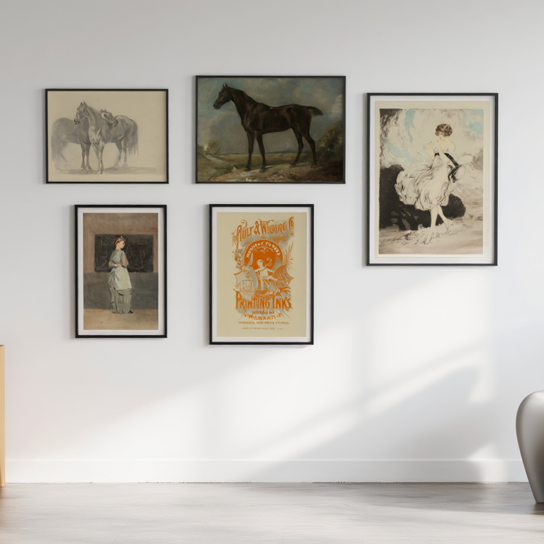 Timeless Vintage – 5-Piece Wall Art Set