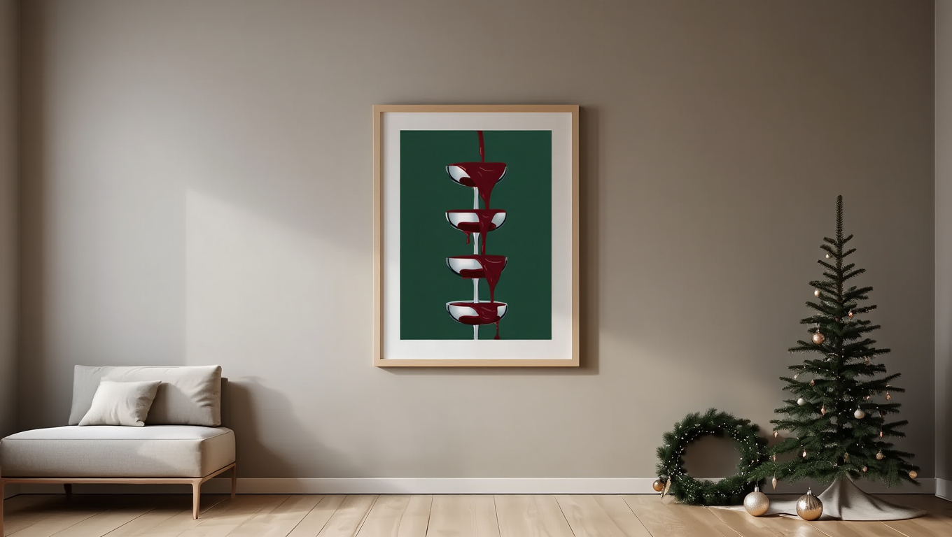 Cascading Champagne Green – Single Print