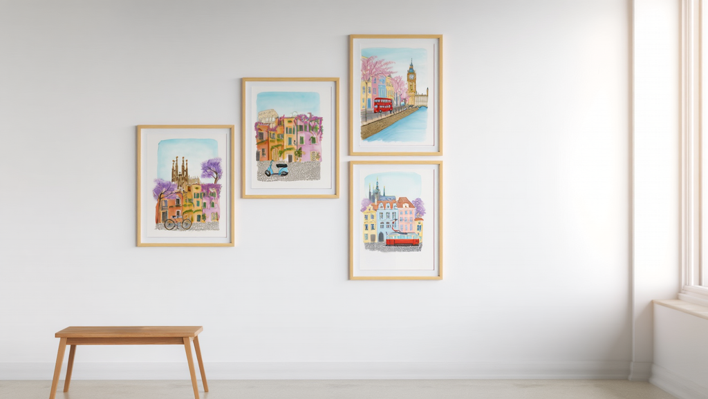 Weekend Getaway Collection – 4 Travel City Illustrations