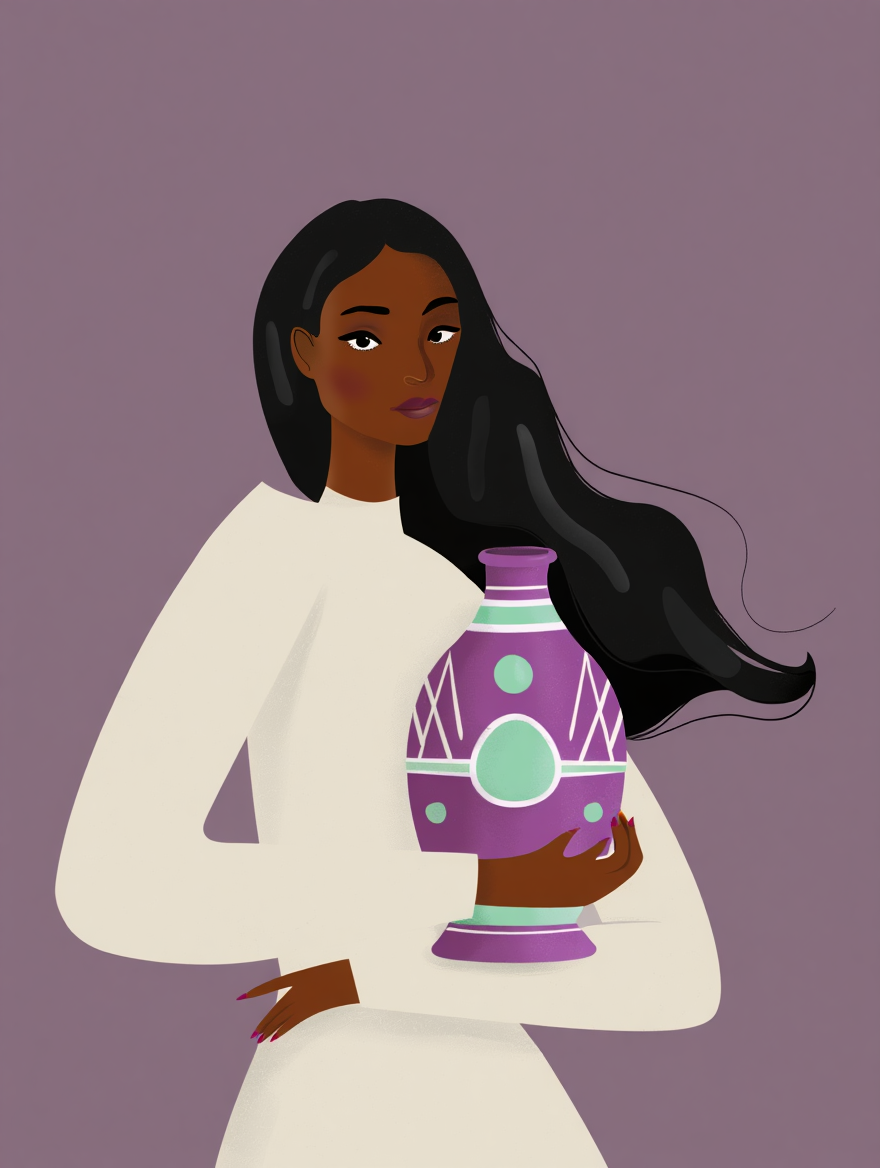 4 Modern Portrait Prints – Colorful Black Woman Art Collection for Gallery, Living Room & Bedroom Decor