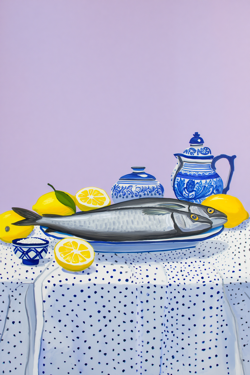 4 Mediterranean Diet Prints – Colorful Kitchen & Dining Wall Art