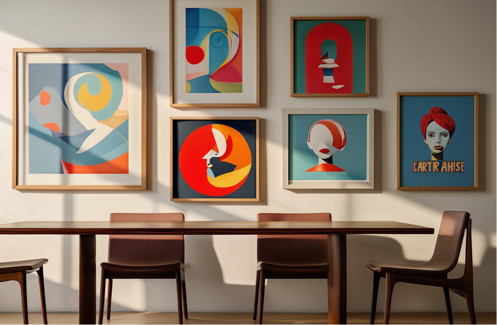 Mixed Modern & Vintage Wall Art – Set of 6 Prints