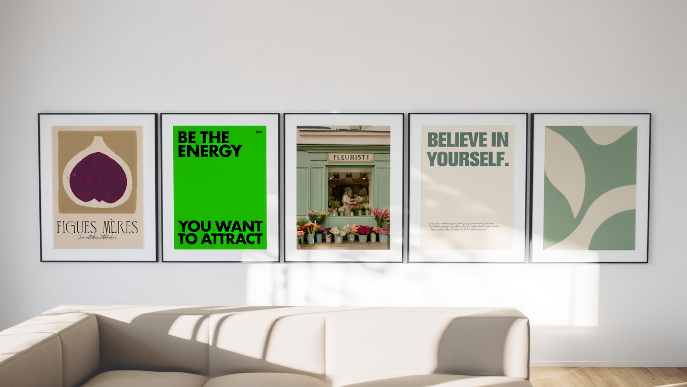 Geometric Abstract Positivity – Green Tones