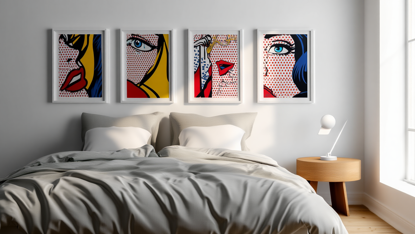 Pop Art Lichtenstein – Office Set of 4 Prints