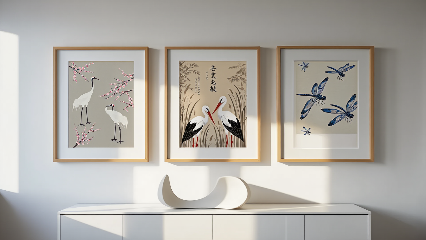 Kamisaka Sekka – Moonlit Water Garden | 3 Prints Mix & Match