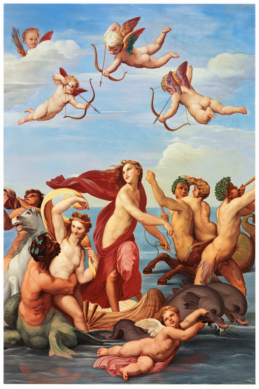 The Triumph of Galatea – Classical Mythological Figurative Art Print