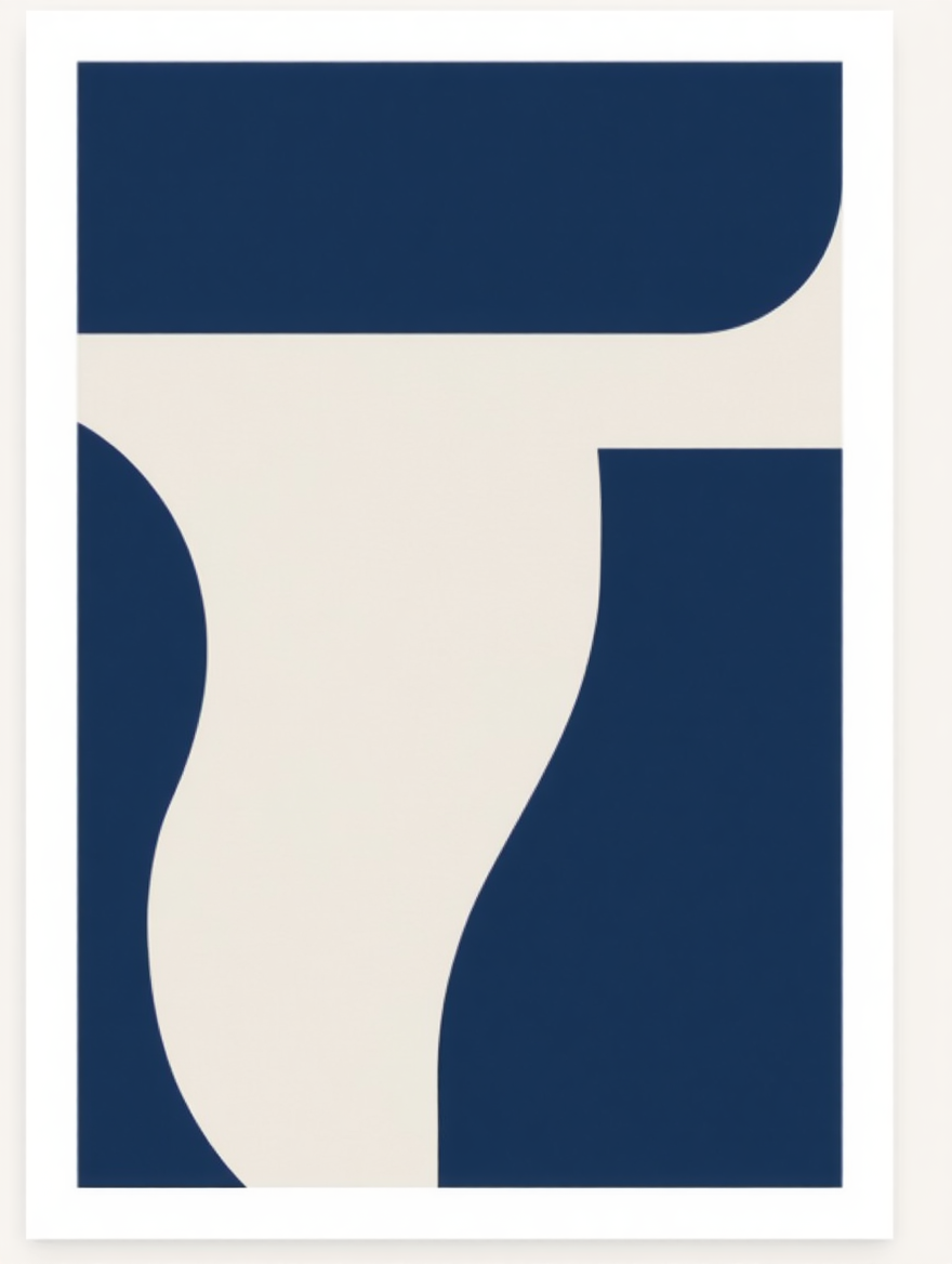 Geometric Abstract Positivity – Blue Tones 5 Prints