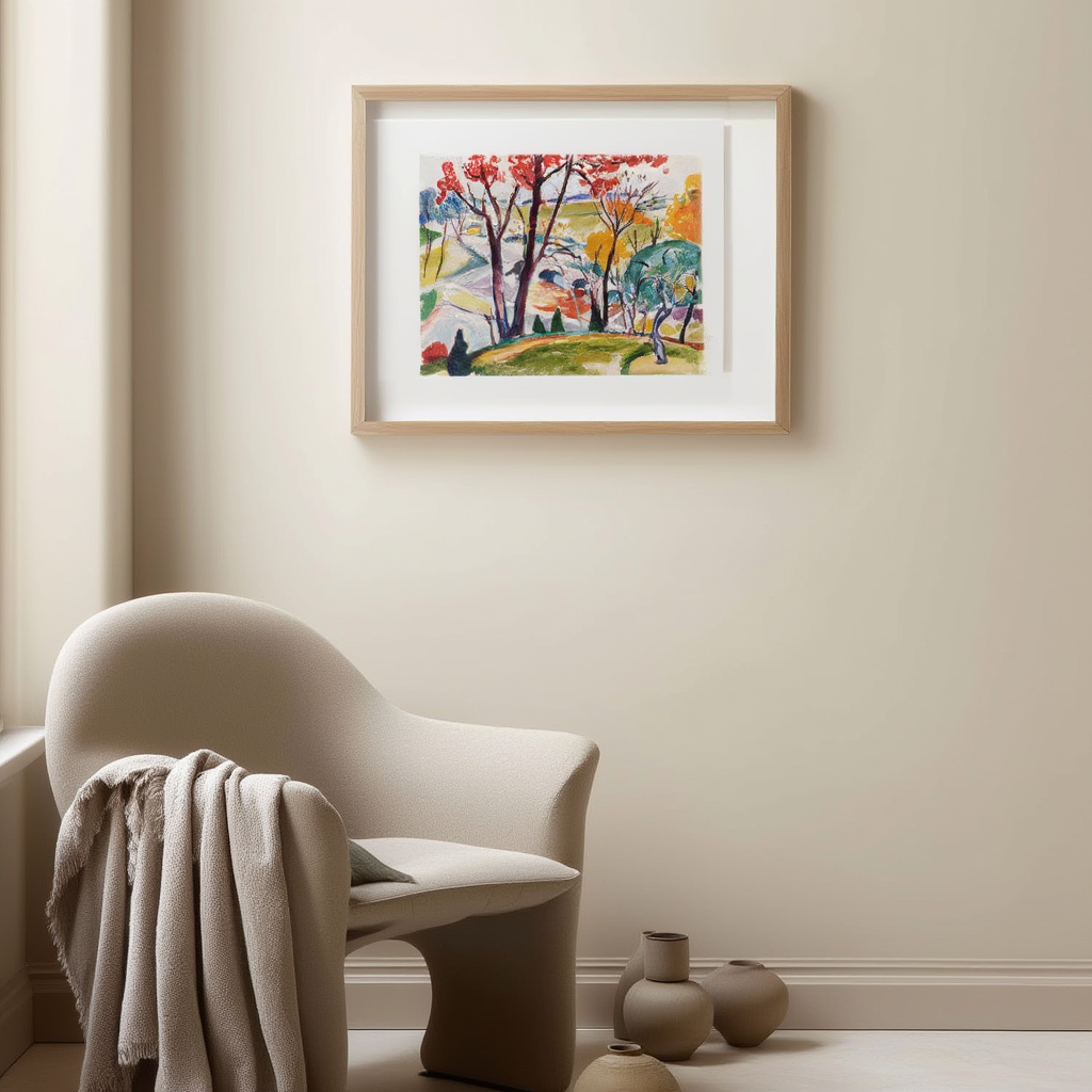 Landscape: Bridge, Huntingdon Valley by Henry Lyman Saÿen – American Impressionist Art Print