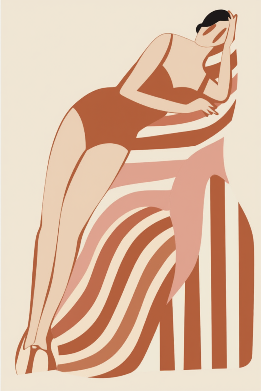 Sunlit Shores – Whimsical Coastal Scene Poster