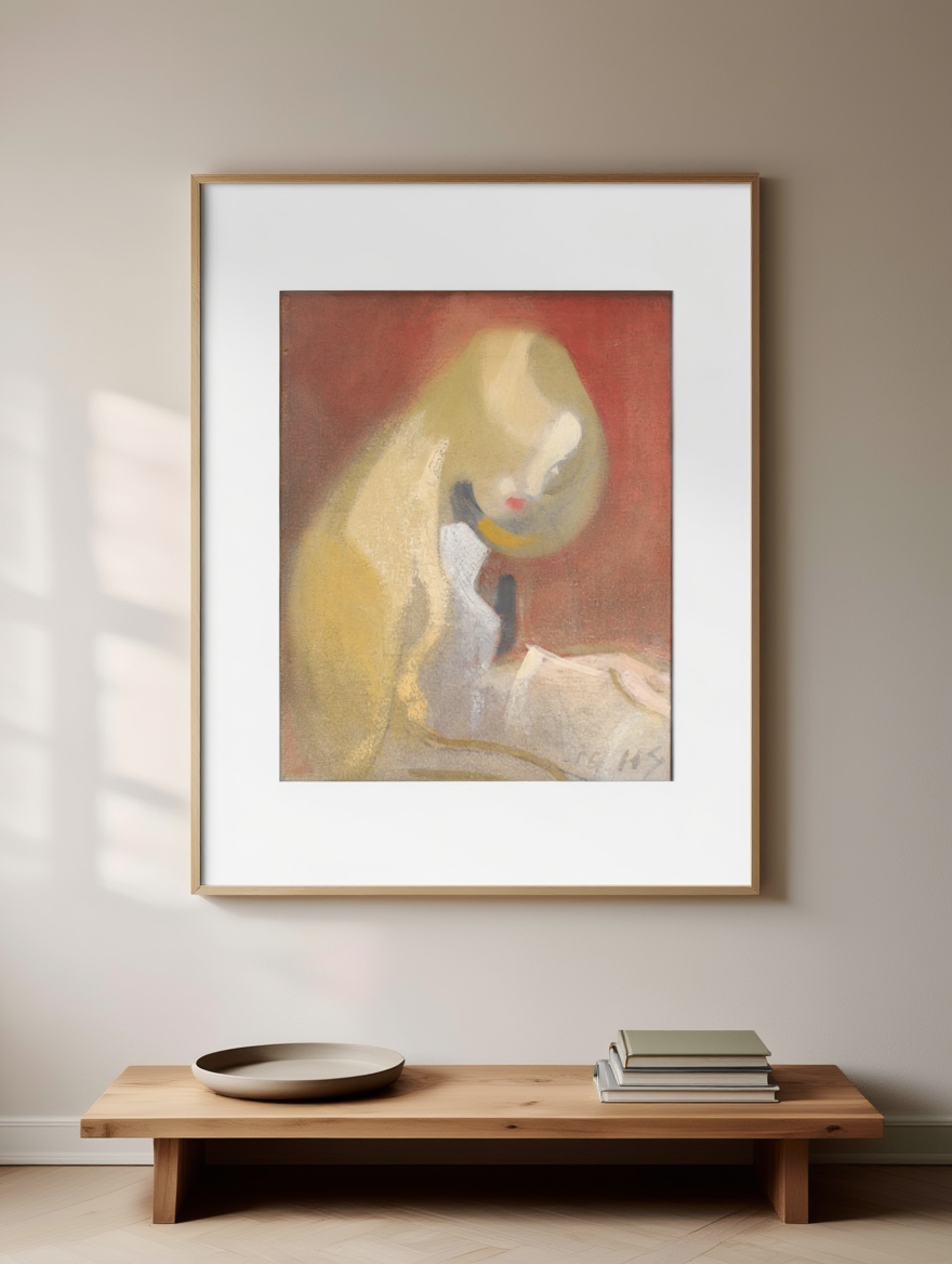 Helene Schjerfbeck – Girl with Blonde Hair - Fine Art Portrait Print