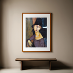 Amedeo Modigliani - Jeanne Hebuterne with Hat and Necklace Poster