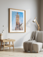 The Giralda, Seville – David Roberts (1833) | Historic Architecture Art Print - Hakyarts